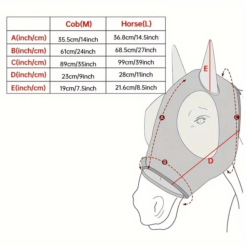 Mesh Horse Fly Mask,