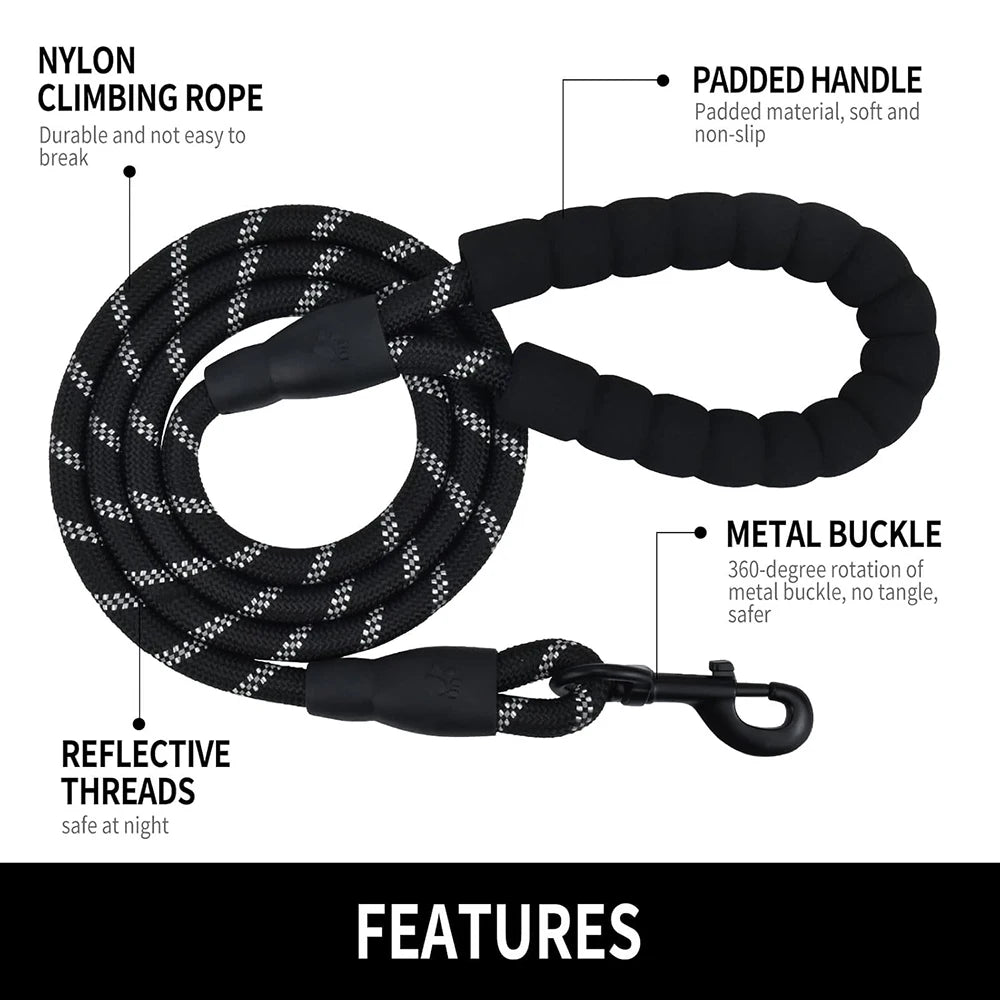 Dog Leash with Soft Padded Handle