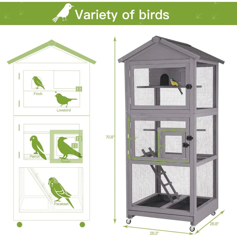 Wooden Large Bird Cage