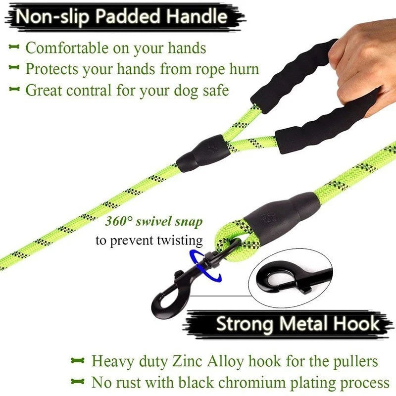 Dog Leash with Soft Padded Handle