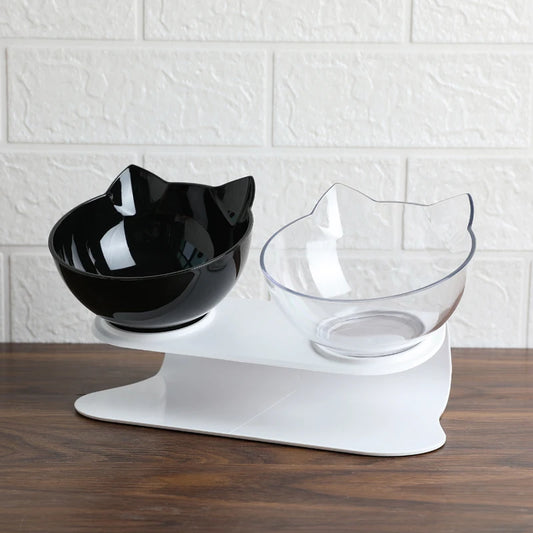 Double Pet Bowls With Raised Stand