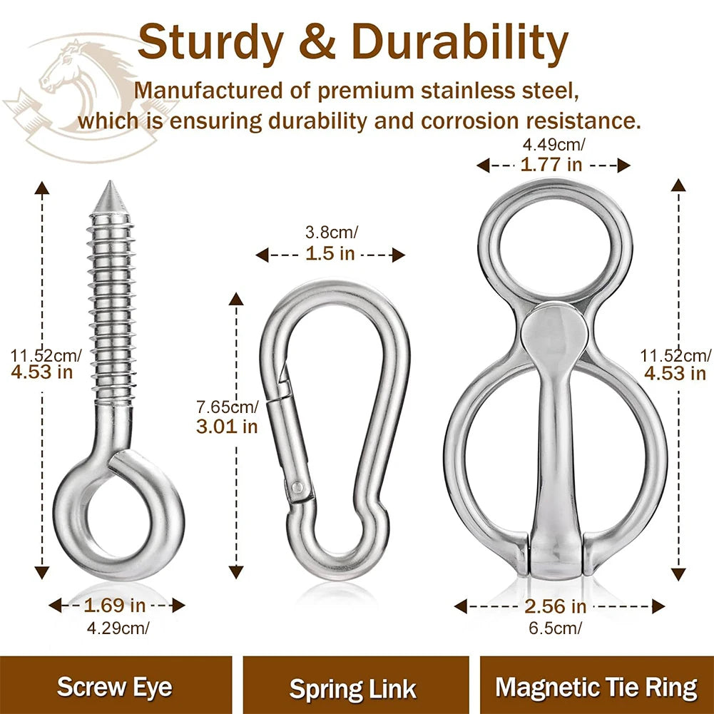 Horse Tie Ring Stainless Steel