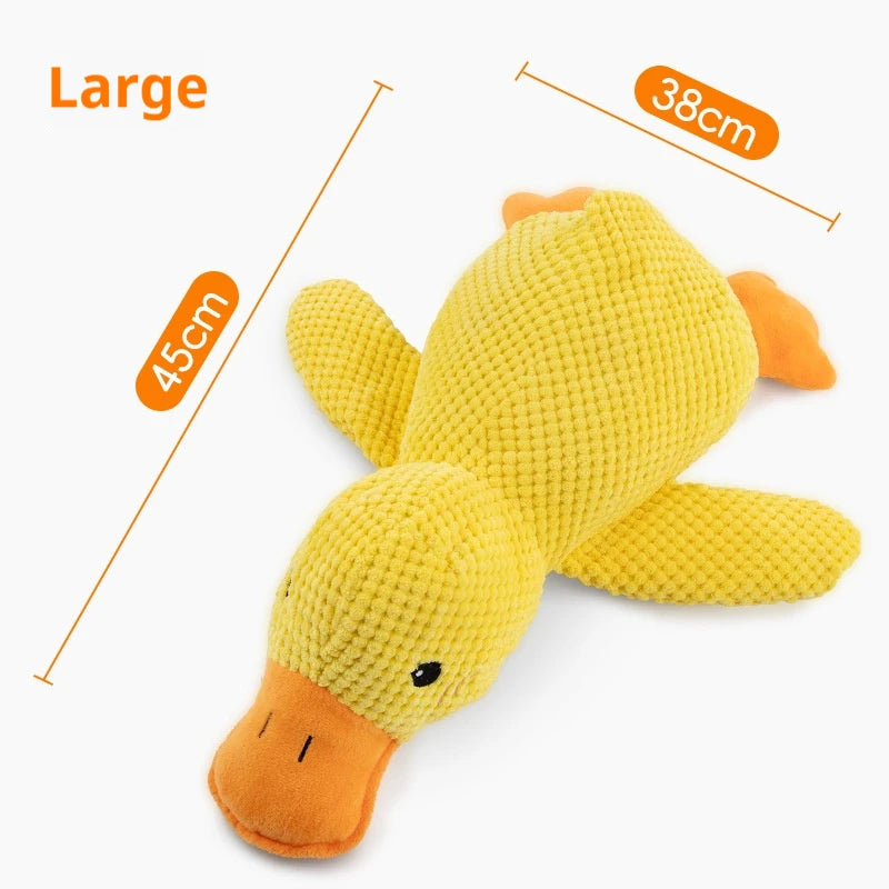 Dog toy plush companion sleeping duck