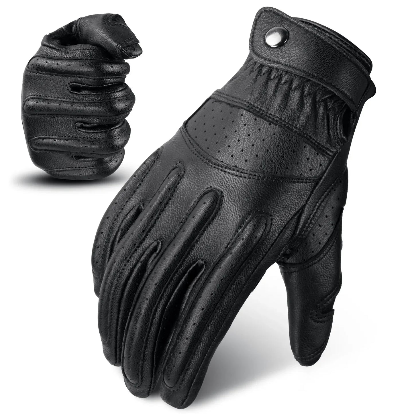 Mens Touch Screen Leather Gloves