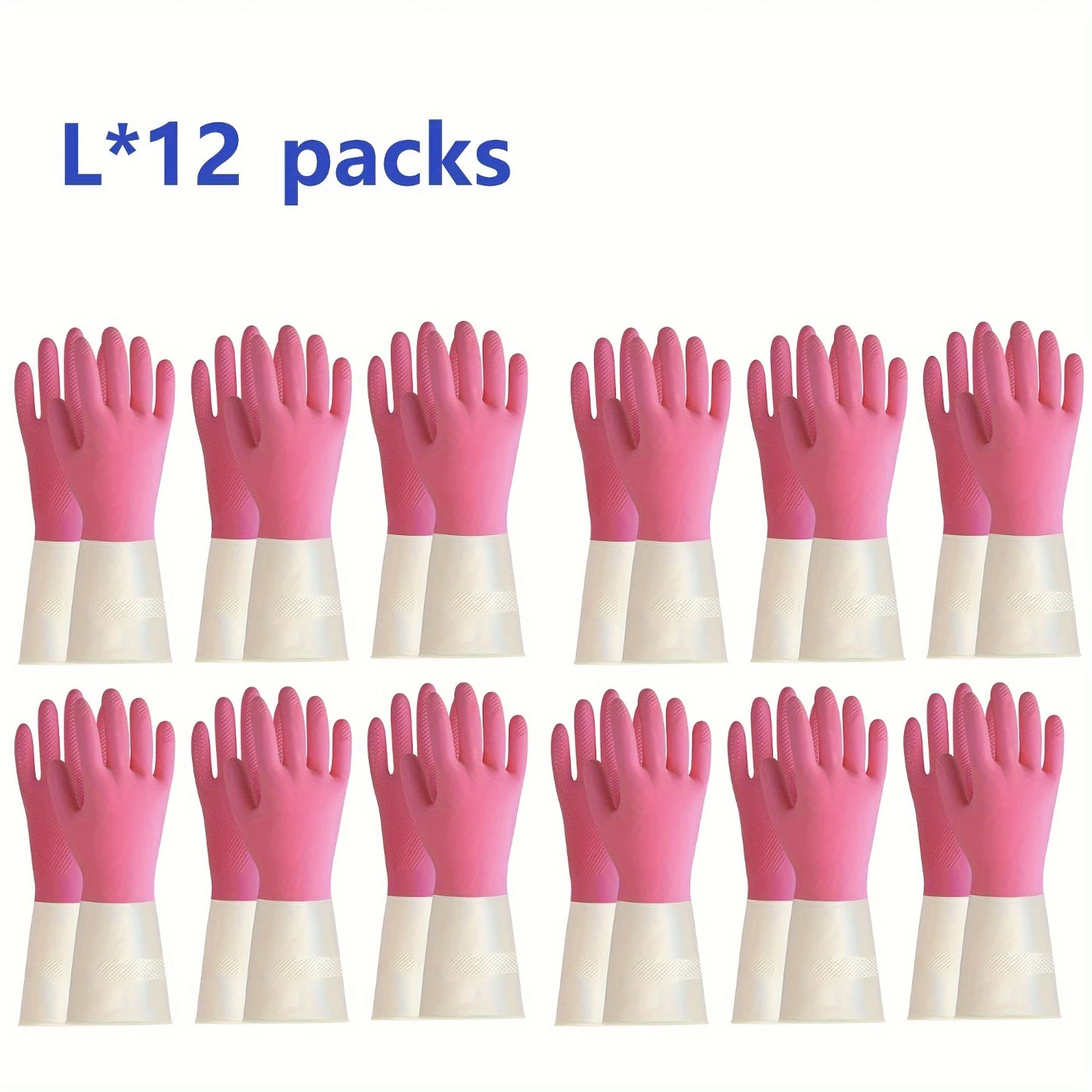 latex cleaning gloves, reusable, anti slip and waterproof design, suitable for  cleaning, gardening, pet care and ot