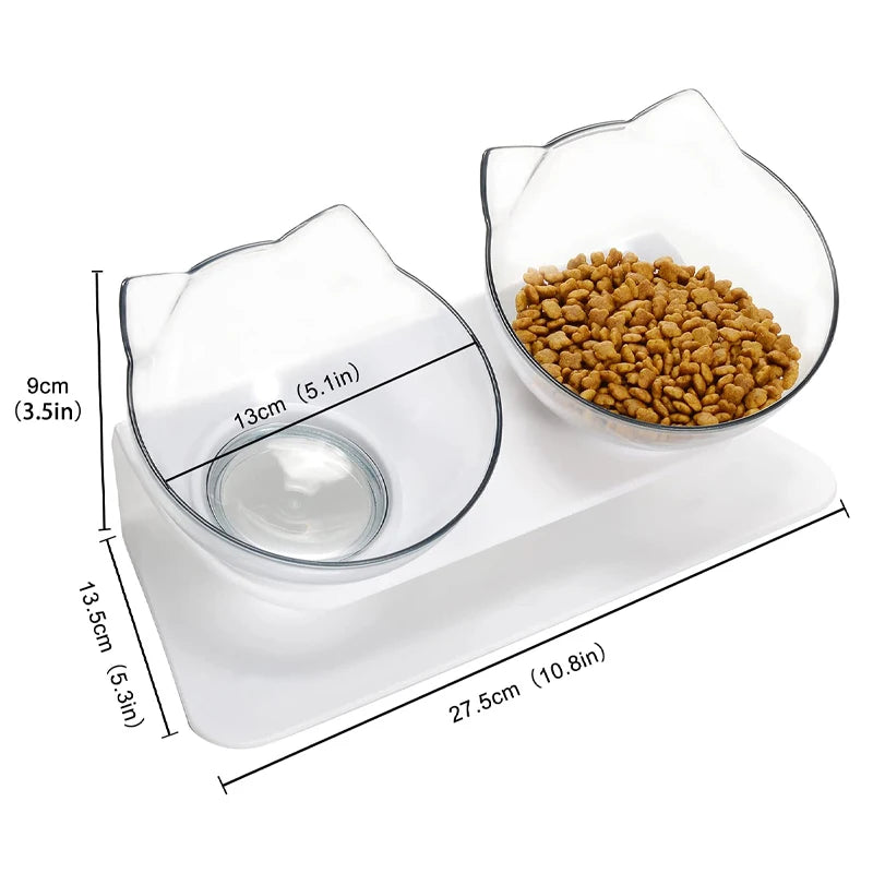 Double Pet Bowls With Raised Stand