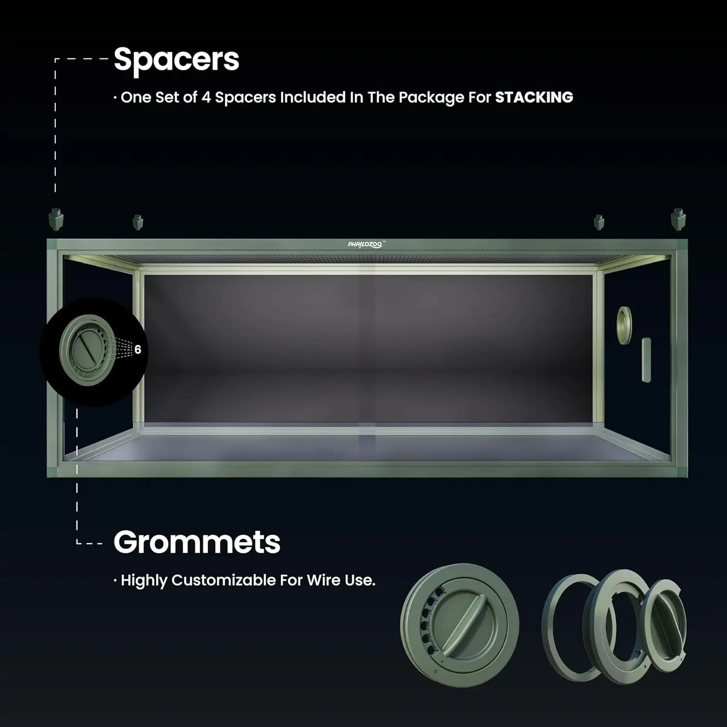 Front Opening Reptile Tank