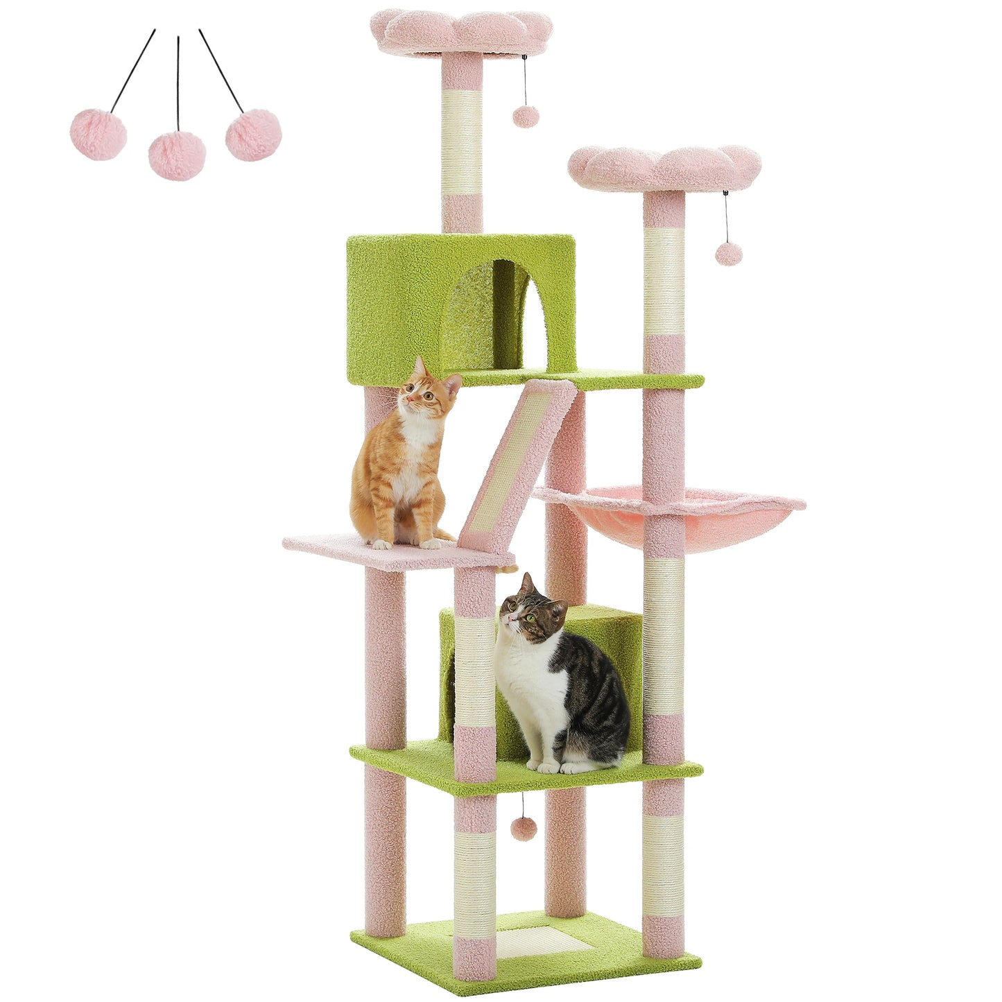 Multi-Level Plush Cat Condo