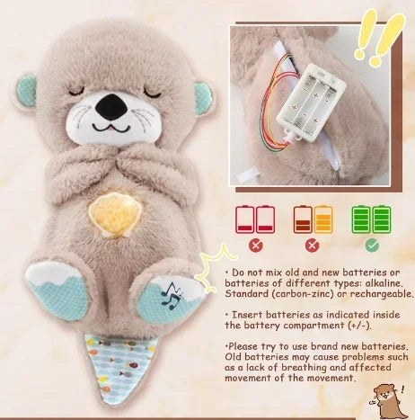 Breathing Otter Plush Toy