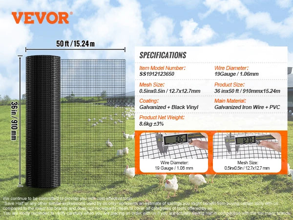 Hardware Cloth Galvanized Wire Mesh Roll