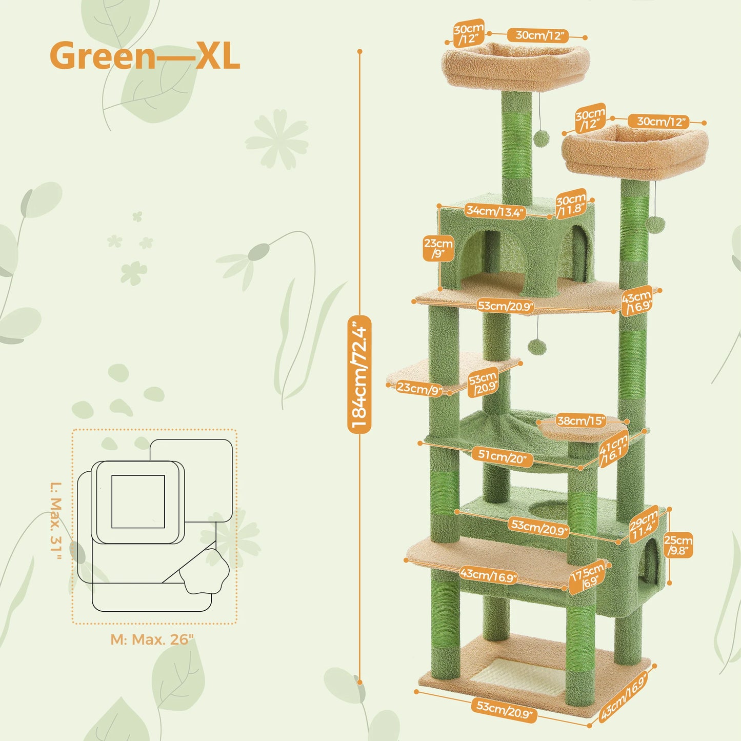 Tree Tower for Indoor Cats