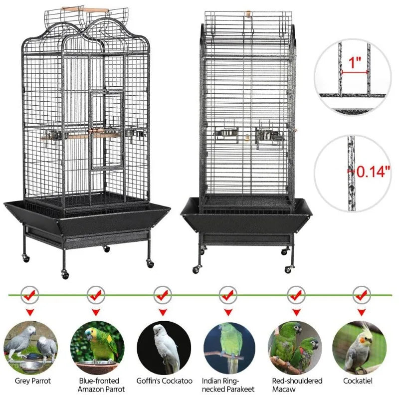 63'' Bird Cage with Stand