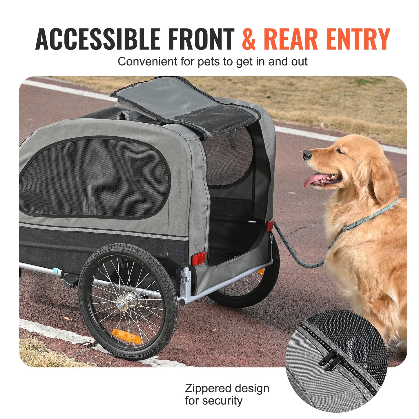 Dog Bike Trailer Pet Cart Bicycle Carrier