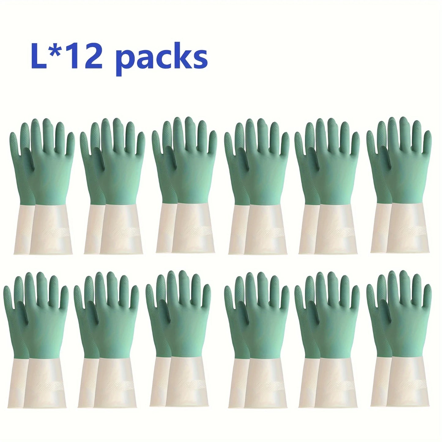 latex cleaning gloves, reusable, anti slip and waterproof design, suitable for  cleaning, gardening, pet care and ot