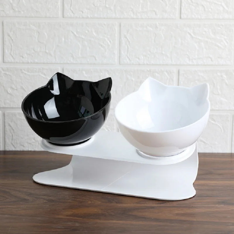 Double Pet Bowls With Raised Stand