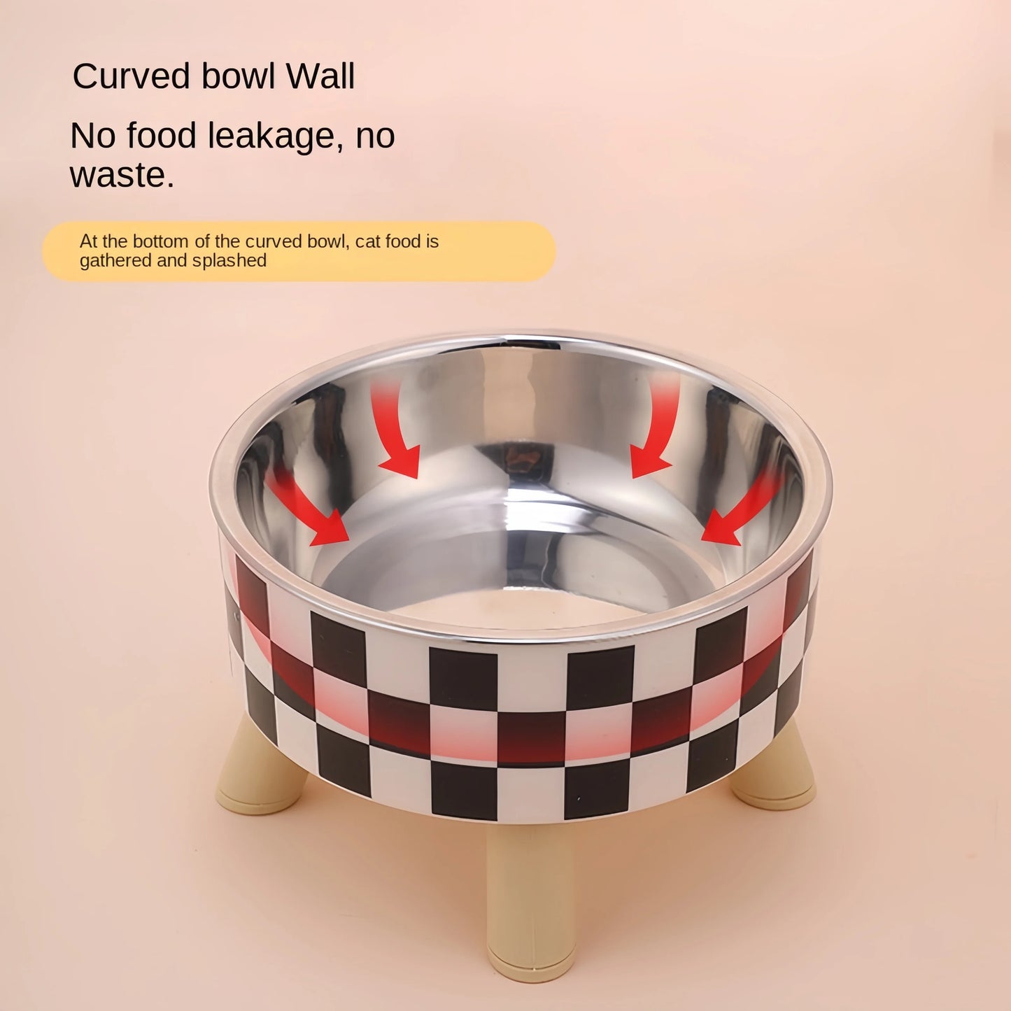 Raised Cat Food Water Bowl With Stand