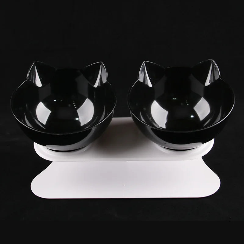 Double Pet Bowls With Raised Stand