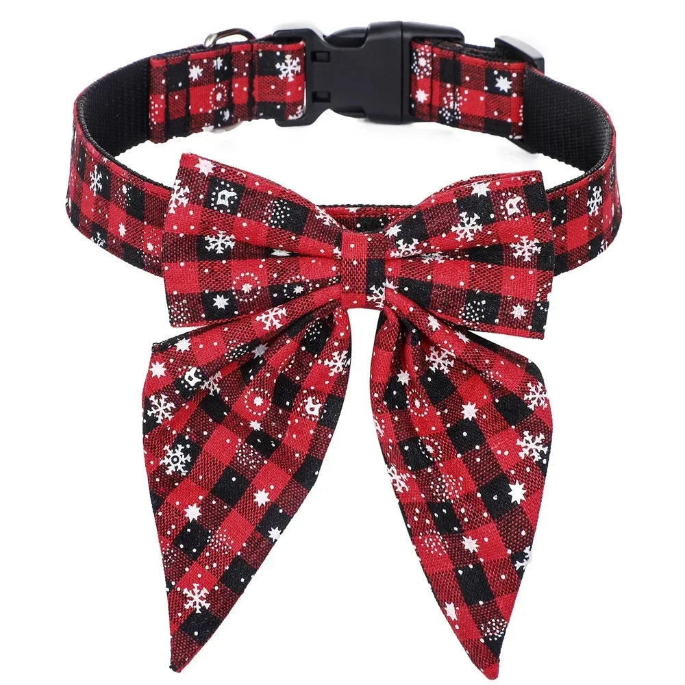 Cotton Christmas Snowflake Bow