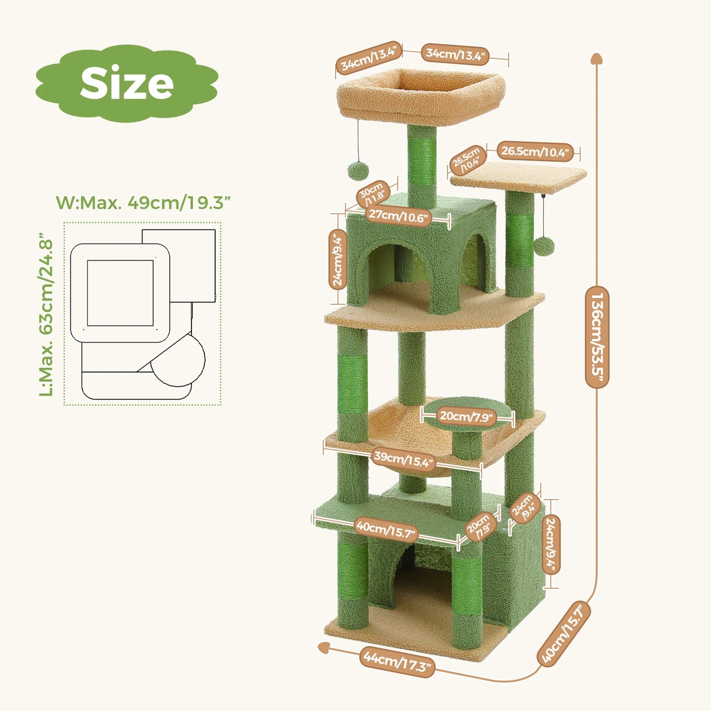 Tree Tower for Indoor Cats