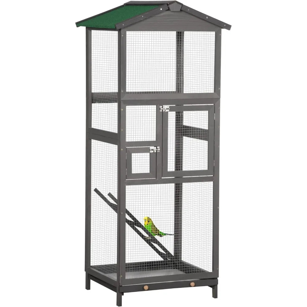 65" Wooden Bird Cage