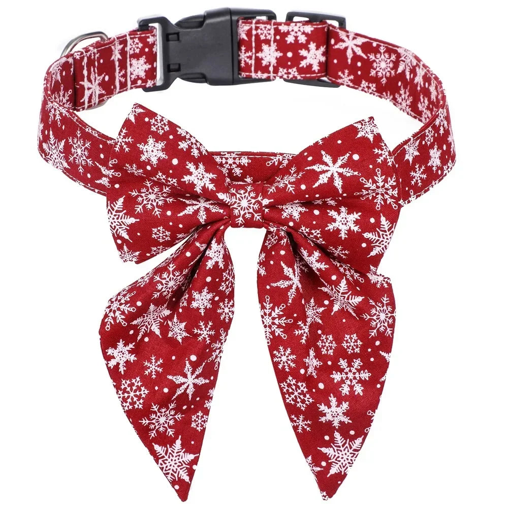 Cotton Christmas Snowflake Bow