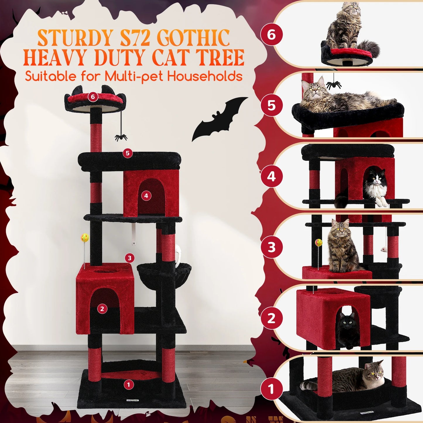 Heavy Duty Gothic Cat Tree