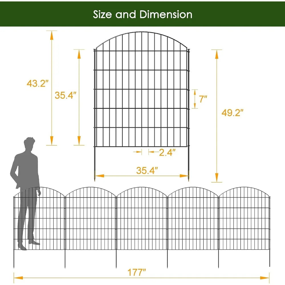 dog Fence, 43.2in H X 14.75 Ft L,