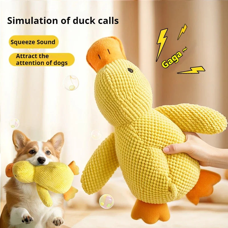 Dog toy plush companion sleeping duck