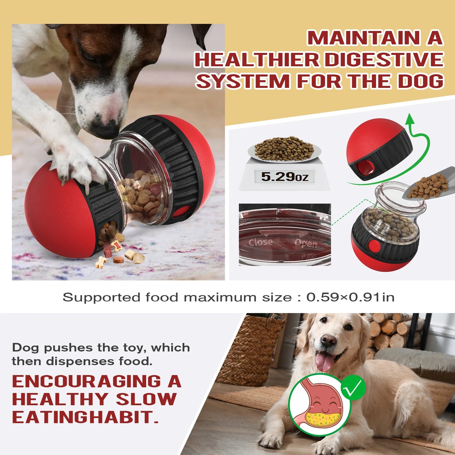 Dogs Cat Slow Feeder Ball