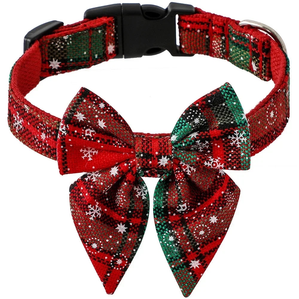 Cotton Christmas Snowflake Bow