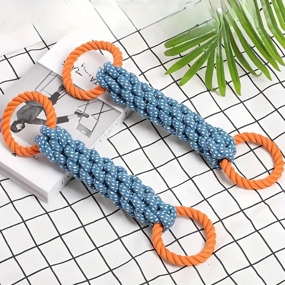 Durable Double-Ring Cotton Blend Dog Rope