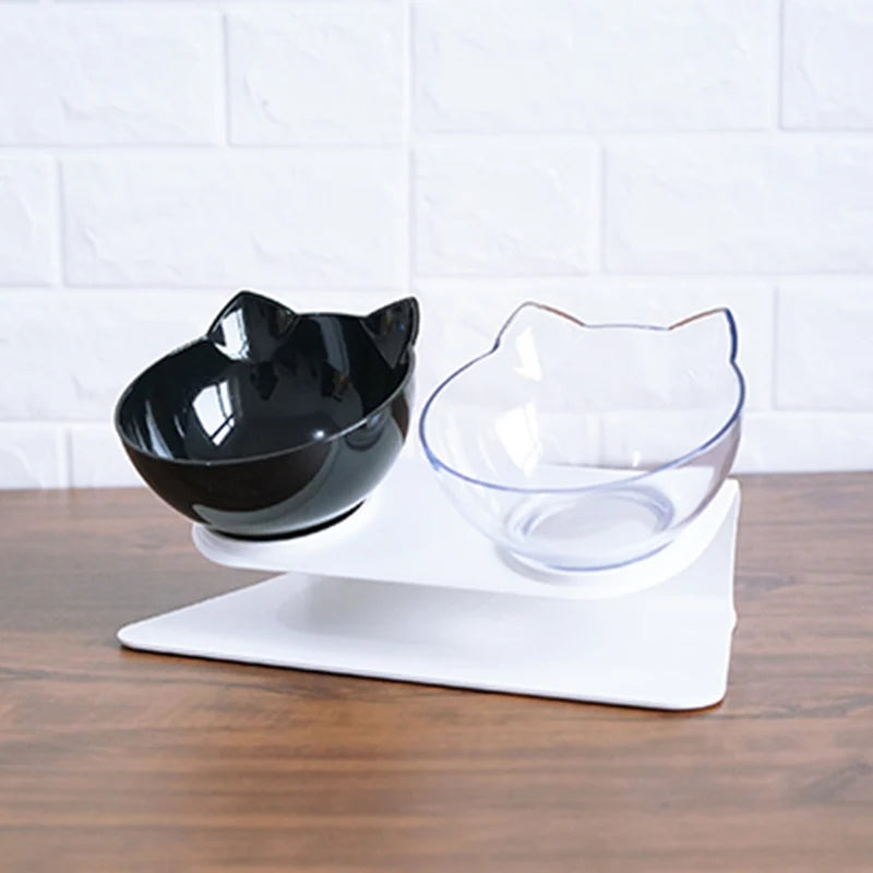 Double Pet Bowls With Raised Stand