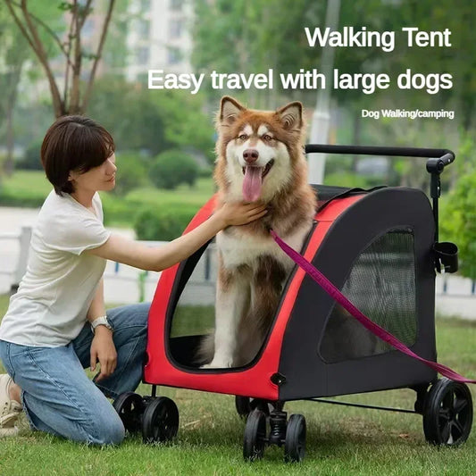 Foldable Large Dog Pet Stroller