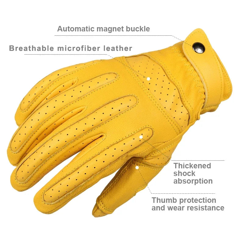 Mens Touch Screen Leather Gloves