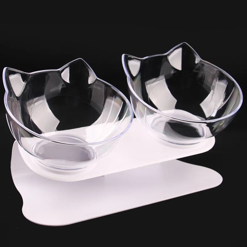 Double Pet Bowls With Raised Stand