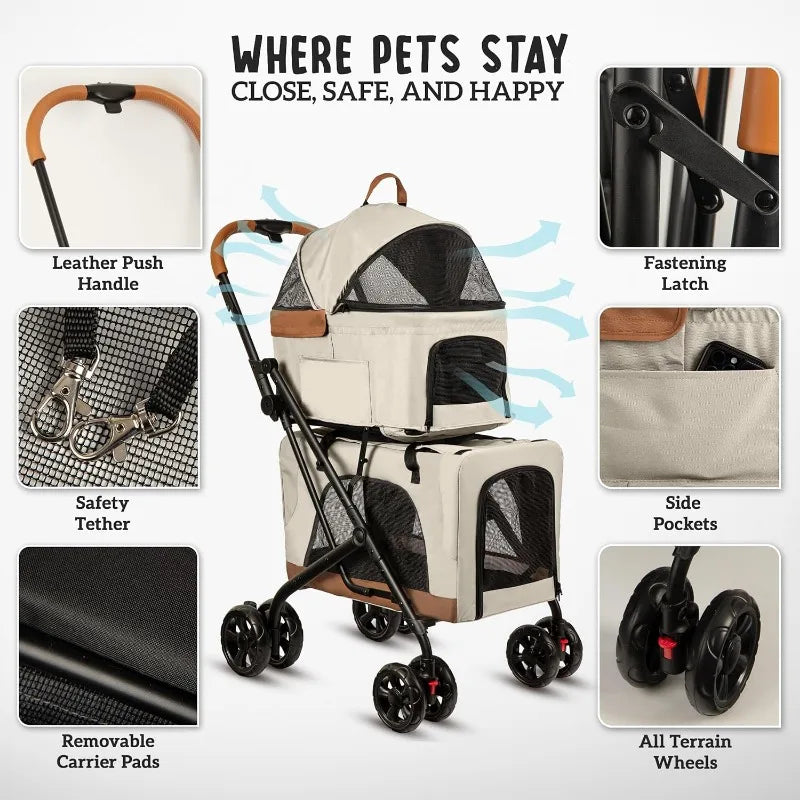 Double Pet Stroller