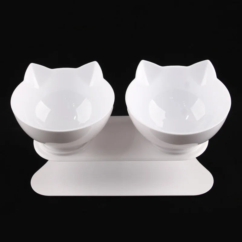 Double Pet Bowls With Raised Stand